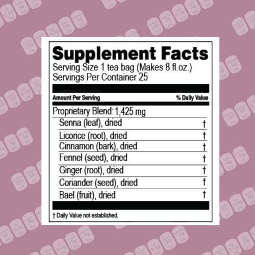 Hyleys Colon Cleanse Tea Acai Berry Flavor - 25 Tea Bags (12 Pack - 300 Tea Bags Total) HYLEYSBuy Supplements Australia