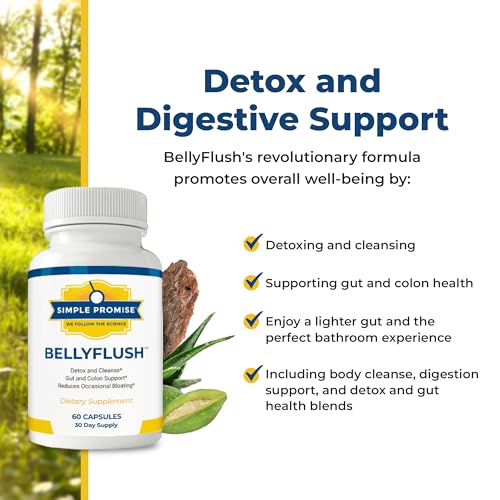 Simple Promise - BellyFlush - Detox and Colon Cleanse - Supports Digestive Health, 60 Capsules Simple PromiseBuy Supplements Australia