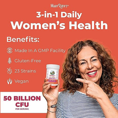 MaryRuth's 3-in-1 Daily Health Probiotics for Women | Clinically Tested | Hormone Support MaryRuth OrganicsBuy Supplements Australia