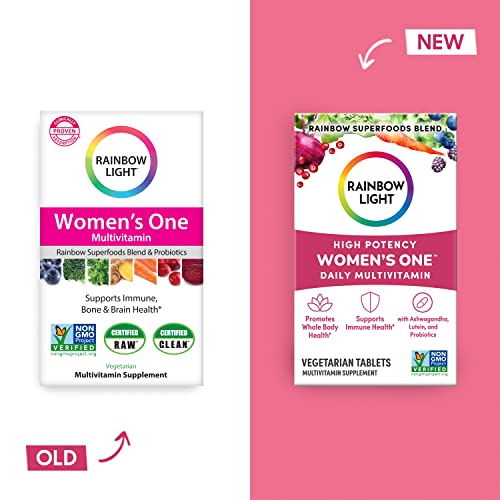 Rainbow Light Multivitamin for Women, Vitamin C, D & Zinc, Probiotics, Women’s One Rainbow LightBuy Supplements Australia
