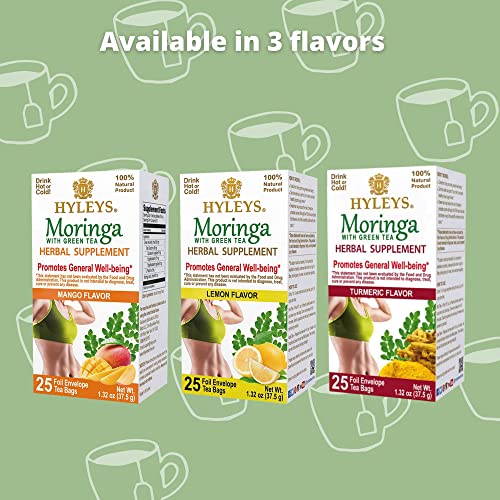Hyleys Tea Moringa Oleifera with Lemon Flavor - 25 Tea Bags (Miracle Tree Tea) HYLEYSBuy Supplements Australia
