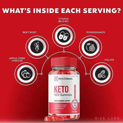 (3 Pack) Keto Chews Gummies - Keto Chews ACV Gummies for Weight Loss 525 MG rize labsBuy Supplements Australia