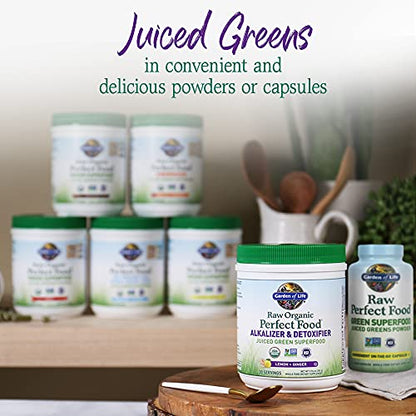 Garden of Life Raw Organic Perfect Food Alkalizer and Detoxifier, Lemon Ginger Flavored Superfood Powder Supplement, 30 Servings Garden of LifeBuy Supplements Australia
