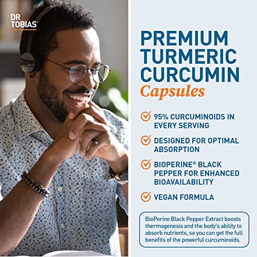 Dr. Tobias Turmeric Curcumin Supplement with BioPerine & Black Pepper, Extra Strength Dr. TobiasBuy Supplements Australia