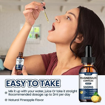 Triple Magnesium Complex Supplement-Magnesium Glycinate, Citrate, Malate Liquid Drops dilibBuy Supplements Australia