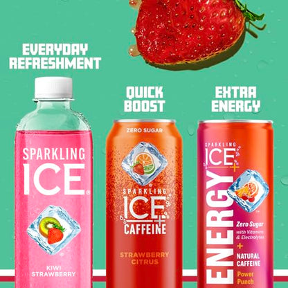 Sparkling Ice, Kiwi Strawberry Sparkling Water, Zero Sugar Flavored Water, with Antioxidant Sparkling ICEBuy Supplements Australia