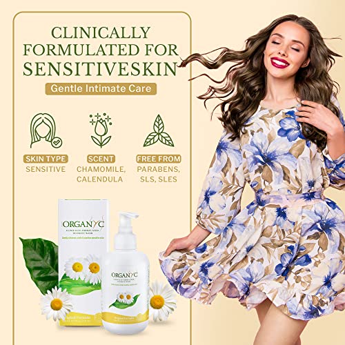 Organyc Feminine Intimate Wash for Sensitive Skin with Chamomile, Free from Chlorine, Parabens OrganycBuy Supplements Australia