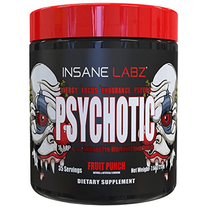Psychotic, and Insane Veinz, Pre Workout Stack (Fruit Punch)