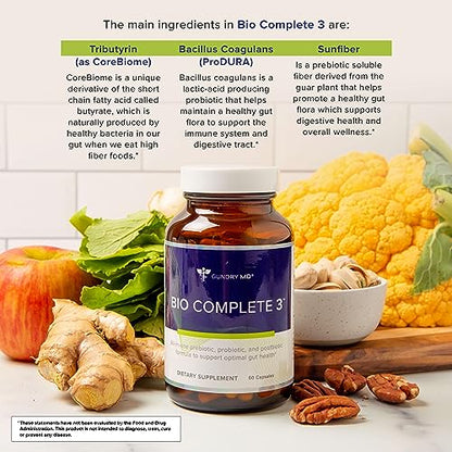 Gundry MD® Bio Complete 3 - Prebiotic, Probiotic, Postbiotic to Support Optimal Gut Health Gundry MDBuy Supplements Australia