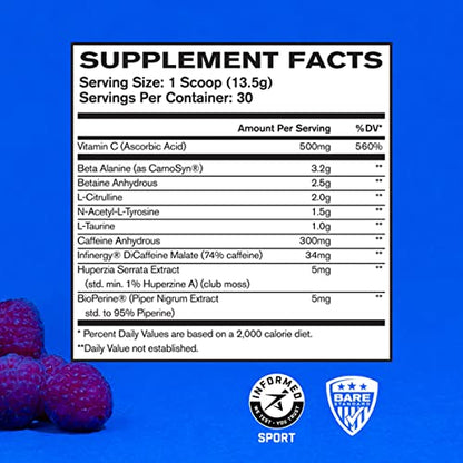 Bare Performance Nutrition, BPN Flight Pre Workout, Blue Raspberry, 30 Servings BARE PERFORMANCE NUTRITIONBuy Supplements Australia