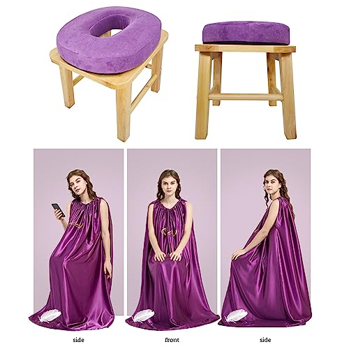 ElasignShopo Yoni Seat Kit, Wooden Vaginial Steaming Stool Chair Set with Gown for Feminine ElasignShopoBuy Supplements Australia