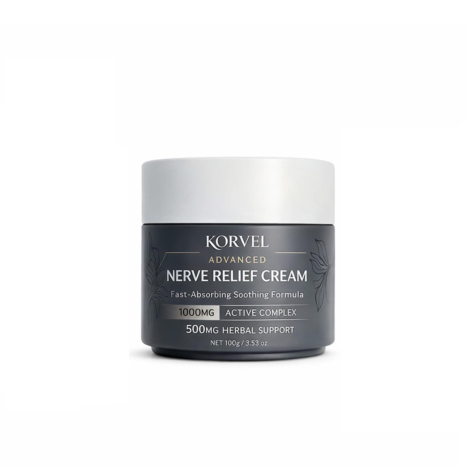 Saphily KORVEL Nerve Relief Cream 1000mg Active Blend, Fast Absorbing Soothing Cream with Herbal Support, 3.53 oz SaphilyBuy Supplements Australia