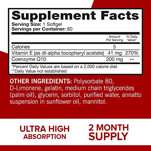 Qunol CoQ10 200mg Softgels, Ultra CoQ10 - Ultra High Absorption Coenzyme Q10 Supplem QunolBuy Supplements Australia