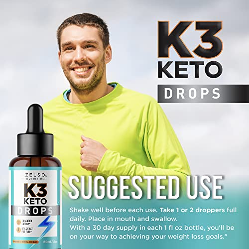 K3 Keto Drops for Weight Loss - Fat Burner & Metabolism Booster | Advanced Keto Carb ZELSOBuy Supplements Australia