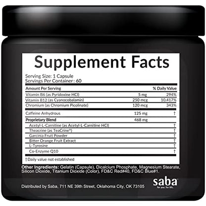 Saba Skinny 5000 -Fat Loss -Weight Loss-Appetite Control -Mild Jitter-Free Energy- Focus SabaBuy Supplements Australia