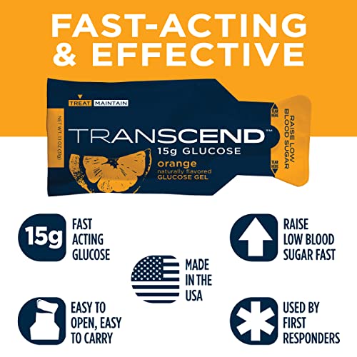 Transcend Glucose Gel Packs - Orange, 60 Pack (1.1oz Each) - FSA/HSA TranscendBuy Supplements Australia