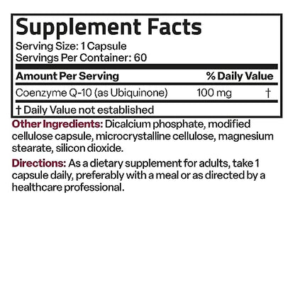 Bronson CoQ10 100 MG High Potency Cellular Energy Production, 60 Vegetarian Capsules BronsonBuy Supplements Australia