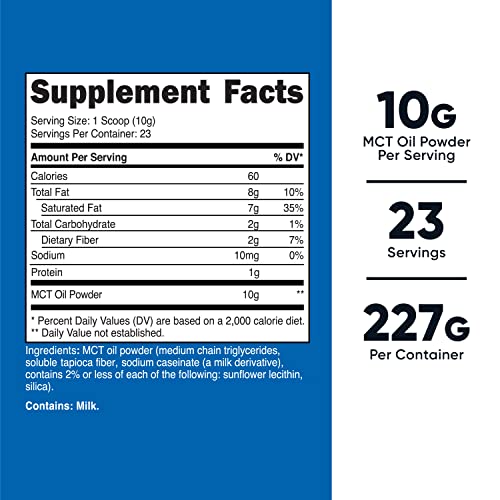 Nutricost Premium MCT Oil Powder .5LBS - Best For Keto, Ketosis, and Ketogenic Diets NutricostBuy Supplements Australia