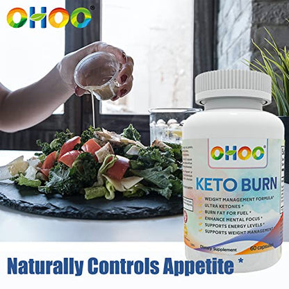 OHOO Keto Burn Weight Loss Supplement 650 Mg - Natural Keto 5 Increases Ability to Burn Fat OHOOBuy Supplements Australia