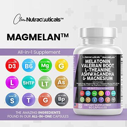 Melatonin 10mg Valerian Root 6000mg L Theanine 200mg Ashwagandha