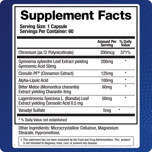 BioMatrix Blood Sugar Support Supplement w/Cinnamon, Gymnema, Lipoic Acid, Vanadyl BioMatrixBuy Supplements Australia