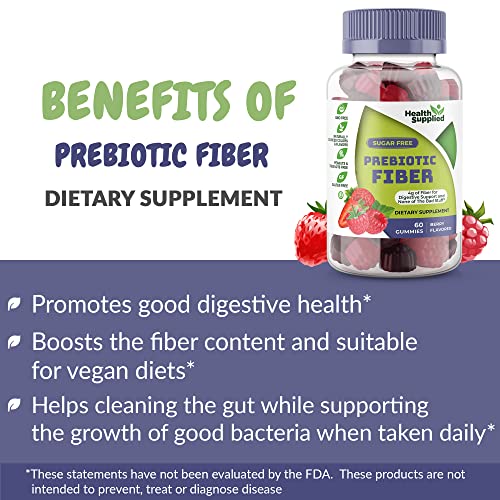 Fiber Prebiotic Gummies Sugar Free, Keto Friendly 2 Pack | Gut Cleansing, Digestive Health Health SuppliedBuy Supplements Australia