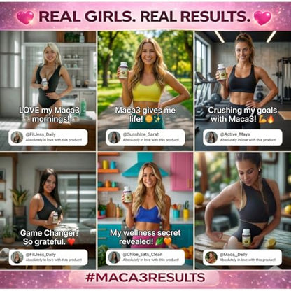 Maca 3 Capsules – Black, Red & Yellow Maca Root Blend – Feminine Balance & Natural Body Support – Herbal Formula Curvy FruitBuy Supplements Australia