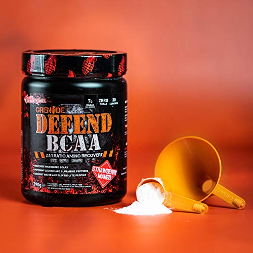 Grenade Defend BCAA Powder, Strawberry Mango, 390 g (7 g BCAA's Per Serving GrenadeBuy Supplements Australia