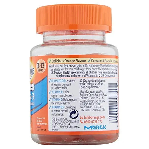 Haliborange Kids Vitamins Omega-3 and Multivitamin Orange Softies 30s HaliborangeBuy Supplements Australia