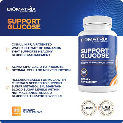 BioMatrix Blood Sugar Support Supplement w/Cinnamon, Gymnema, Lipoic Acid, Vanadyl BioMatrixBuy Supplements Australia