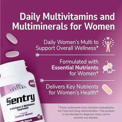 21st Century Sentry Women Multivitamin Tablets, 120 Count 21st CenturyBuy Supplements Australia