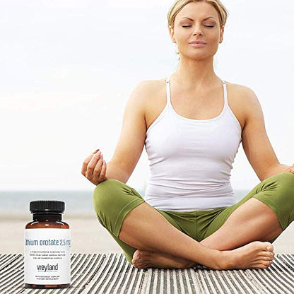 Lithium Orotate 2.5mg (1 Bottle), 60 Vegetarian Capsules, Lithium Supple