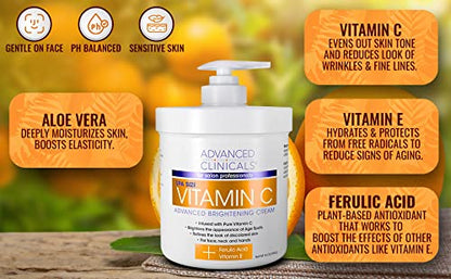 Advanced Clinicals Vitamin C Cream. Advanced Brightening Cream. Anti-aging cream Advanced ClinicalsBuy Supplements Australia