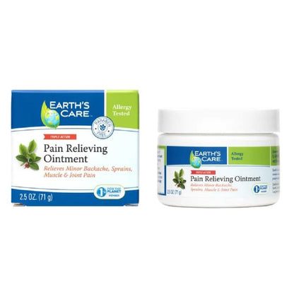 Earth's Care Pain Relieving Ointment - Triple Action Muscle and Joint Cream - Topical Analgesic 2.5 oz. (71 g) Earth's CareBuy Supplements Australia