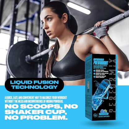 PERFORMIX Supercharged Preworkout - Sustained Energy, Endurance, and Mental Focus - Premium Muscle Supporting Oceanix and Alpha GPC for Hardcore Traning and Body Building (60 Capsules)