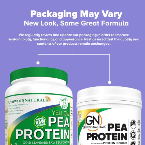 Growing Naturals | Vanilla Raw Pea Powder 15g Plant Protein | 2.8G BCAA, Low-Carb Growing NaturalsBuy Supplements Australia