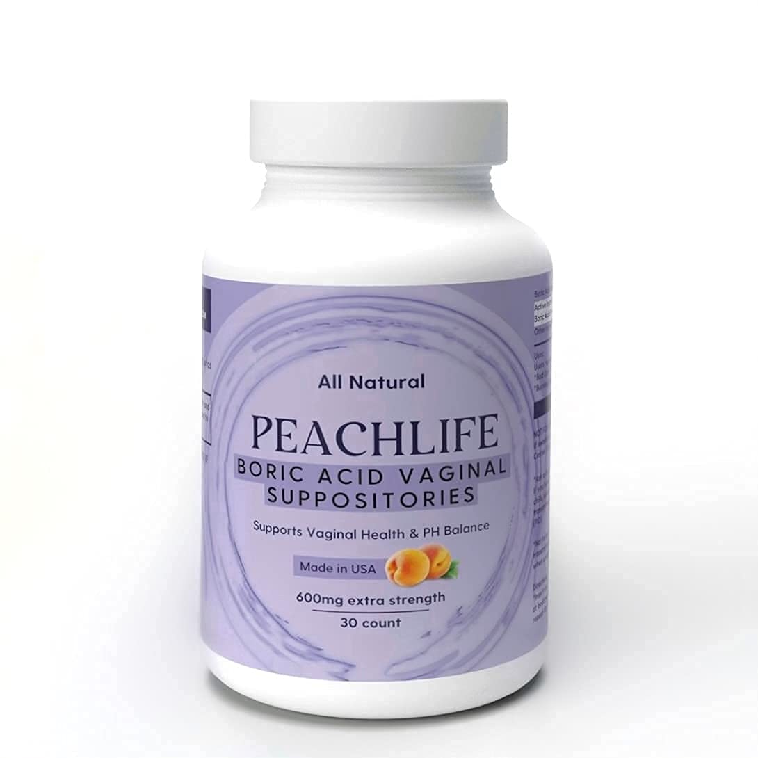 Peachlife Boric Acid Suppositories and Small Soft Menstrual Cup with Ring Pull PeachlifeBuy Supplements Australia