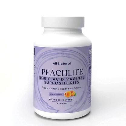 Peachlife Boric Acid Suppositories and Small Soft Menstrual Cup with Ring Pull PeachlifeBuy Supplements Australia