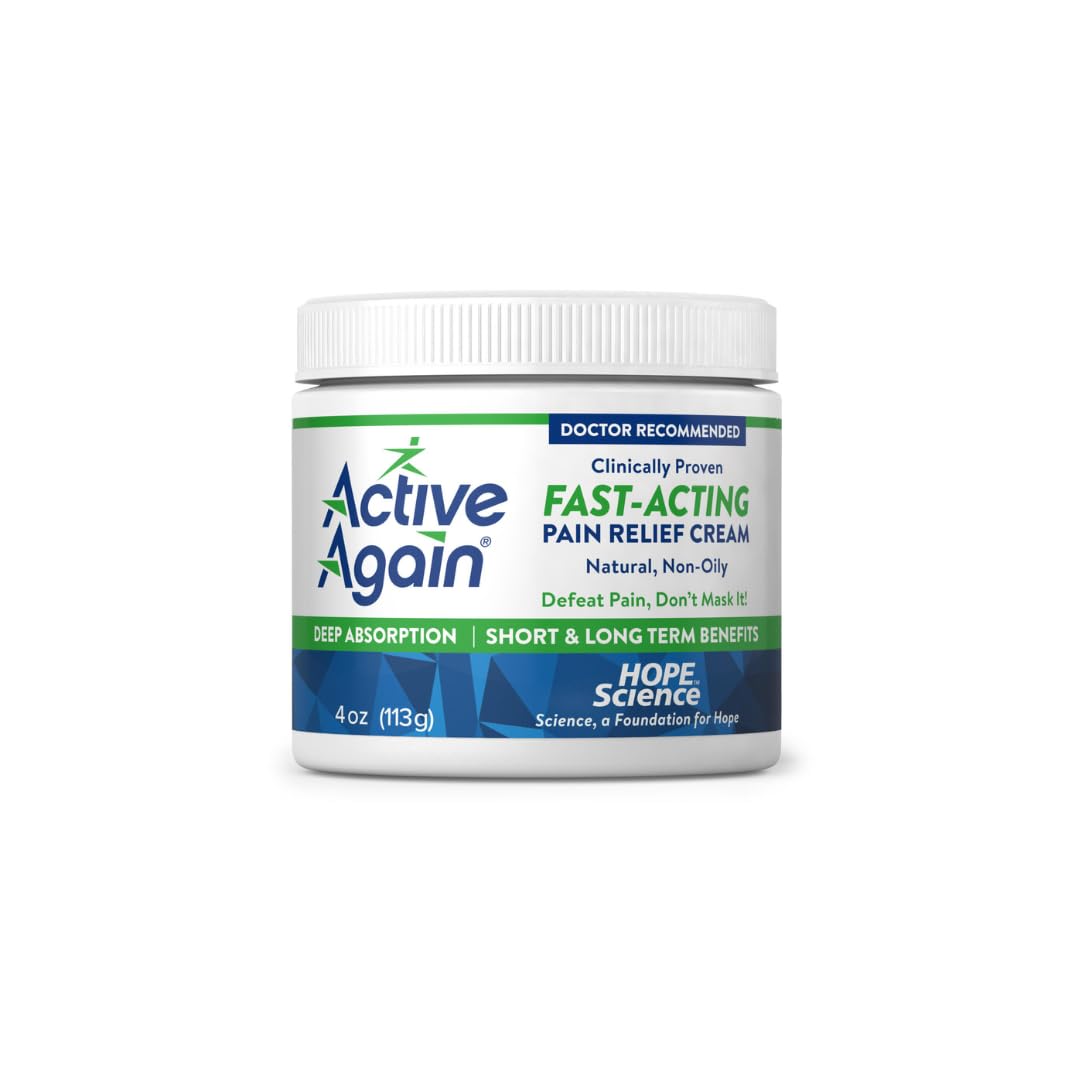 ACTIVE AGAIN Joint & Muscle Cream, 4oz | Clinically Proven for Joint Health and Mobility, Muscle, Back, Knee, Shoulder | Long Term Results| Doctor Approved | Made in USA ACTIVE AGAINBuy Supplements Australia