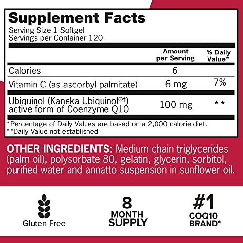 Qunol Mega Ubiquinol CoQ10 100mg Softgels- Superior Absorption - Active form QunolBuy Supplements Australia