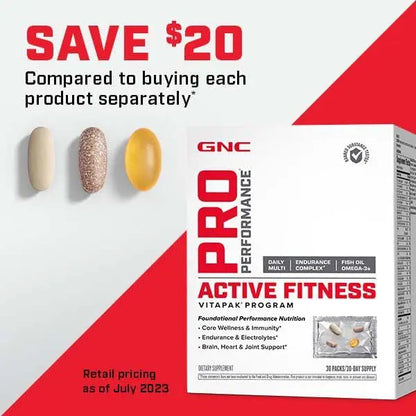 GNC Pro Performance Active Fitness Vitapak Program | 30 Servings GNC