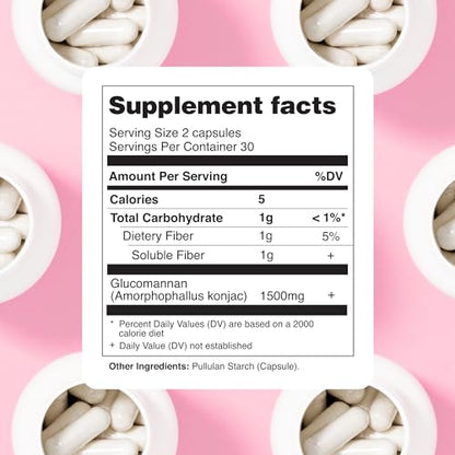 DOFASTING Glucomannan Capsules, Fiber Supplement Glucomannan, Sugar Cravings Blocker DOFASTINGBuy Supplements Australia