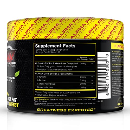Alpha Pro Nutrition Alpha Cuts Fat Burner Thermogenic Men Women Pre Cardio Workout Alpha Pro NutritionBuy Supplements Australia