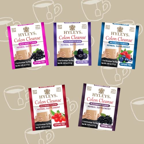 Hyleys Colon Cleanse Tea Assorted Flavors - 42 Tea Bags (1 Pack) HYLEYSBuy Supplements Australia