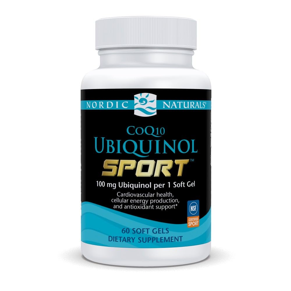 Nordic Naturals Nordic CoQ10 Ubiquinol Sport - 60 Mini Soft Gels - 100 mg Ubiquinol - Heart Health, Physical Performance, Cellular Energy Production - Non-GMO - 60 Servings Nordic NaturalsBuy Supplements Australia