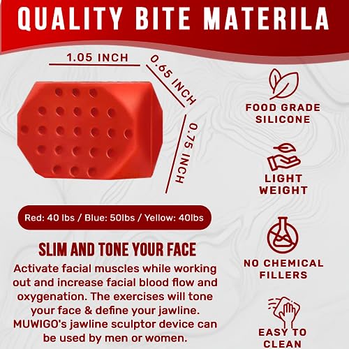 Jawline Exerciser for man&women, Jaw Exerciser, 3 Resistance Levels(6 pcs) Silicone Jawline MUWIGOBuy Supplements Australia