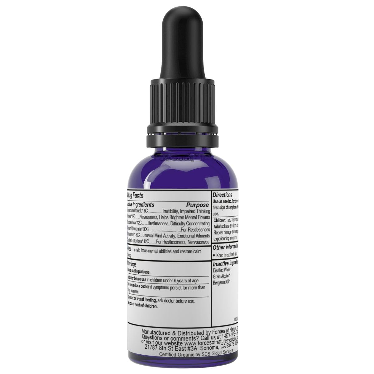 Forces of Nature Focus Supplement, Focus More Homeopathic Medicine, Nootropics Brain Support Supplement, Helps Memory & Concentration, 1 fl oz Forces of NatureBuy Supplements Australia