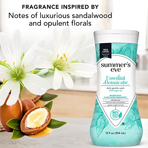 Summer's Eve Essential Botanicals Gentle Wash with Argan Oil, Removes Odor, pH balanced, 12 fl oz Summer's EveBuy Supplements Australia