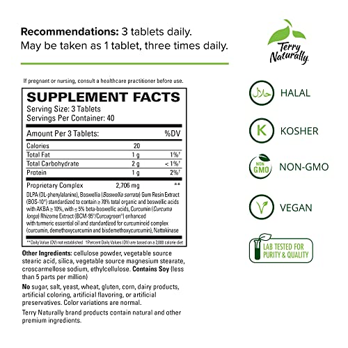 Terry Naturally Curamin Extra Strength - 120 Tablets - Non-Addictive Pain Relief Supplemen Terry NaturallyBuy Supplements Australia