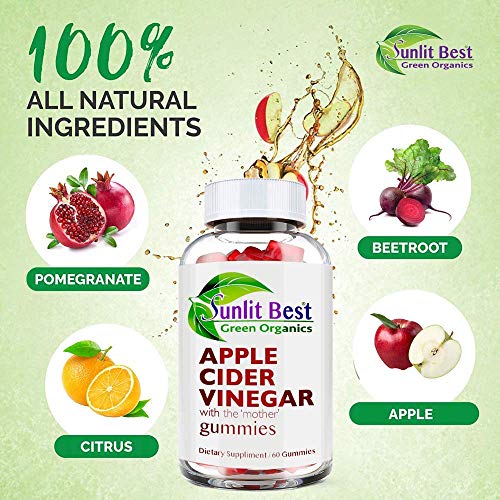 Apple Cider Vinegar Gummies Vitamins with The Mother, Delicious Immunity, Gluten Free Sunlit Best Green OrganicsBuy Supplements Australia